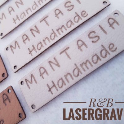Stoffetikett mit Lasergravur