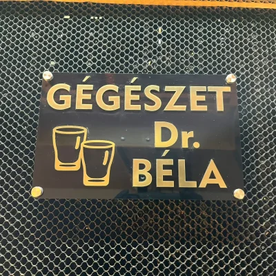 Firmensschild schwarz - gold