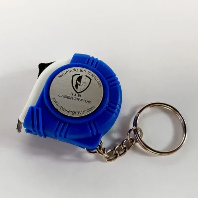 Massband blau mit Wunschgravur
